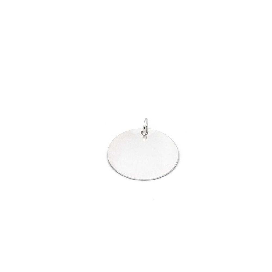 Collares Brillo | Colgante De Plata Charms Chapita 20Mm