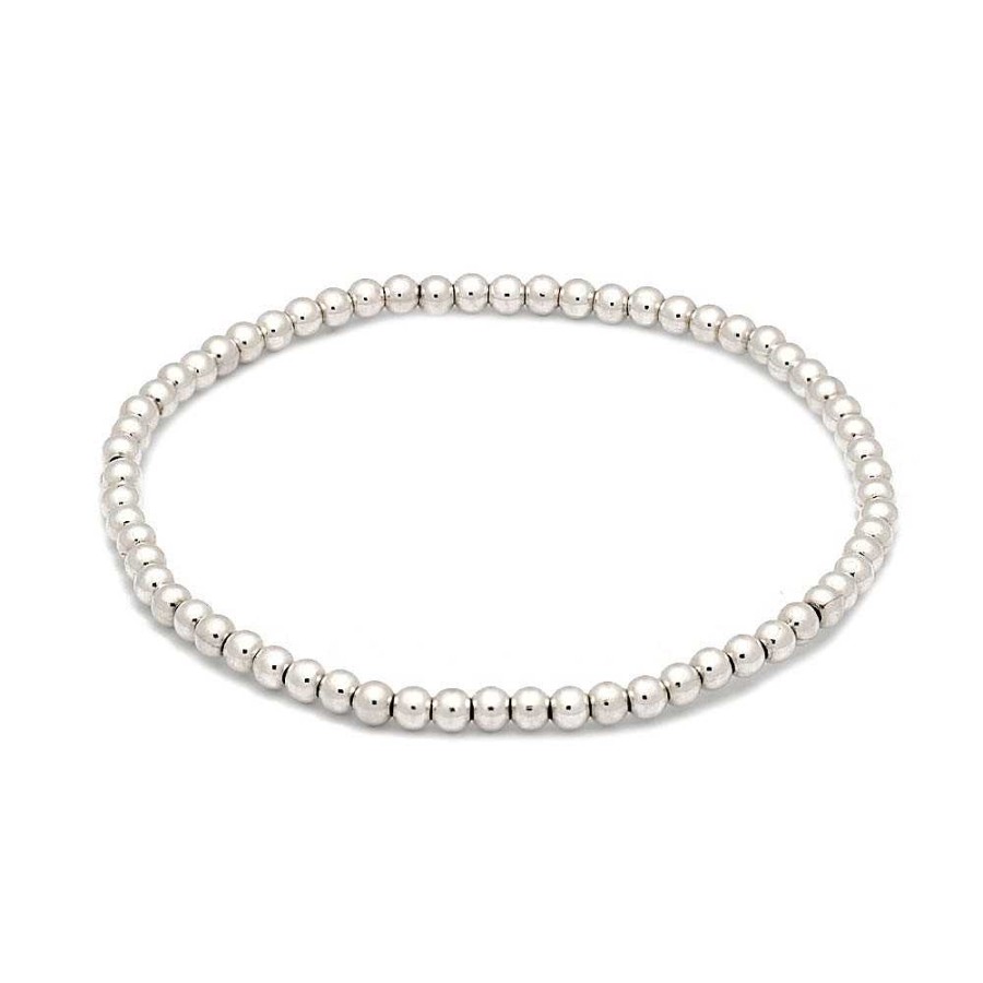 Pulseras Brillo | Pulsera De Plata Bolitas 3Mm