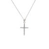 Collares Brillo | Cruz De Plata Y Circonita Con Cadena