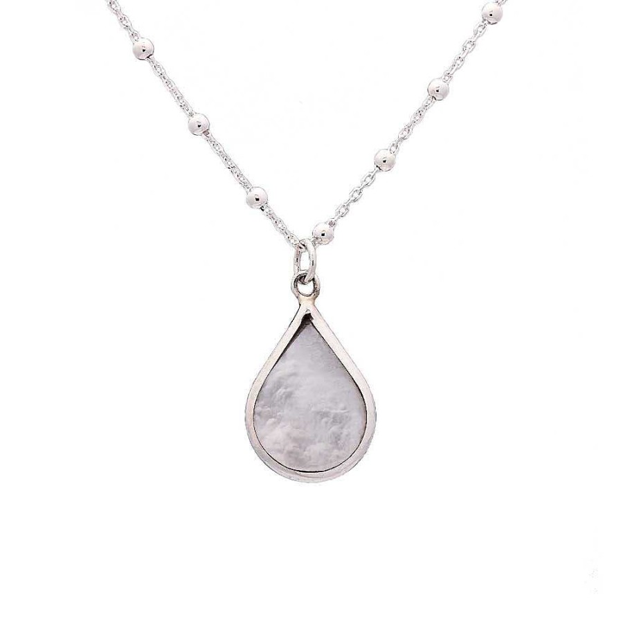 Colgantes Brillo | Colgante Con Cadena De Plata Drop Nacre