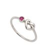 Anillos Brillo | Anillo De Plata Pink Heart