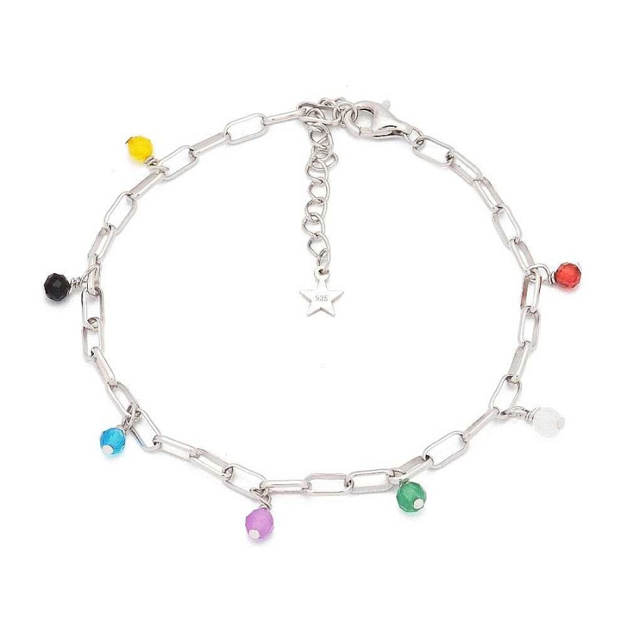 Pulseras Brillo | Pulsera Plata Eslabones Multi Gatas