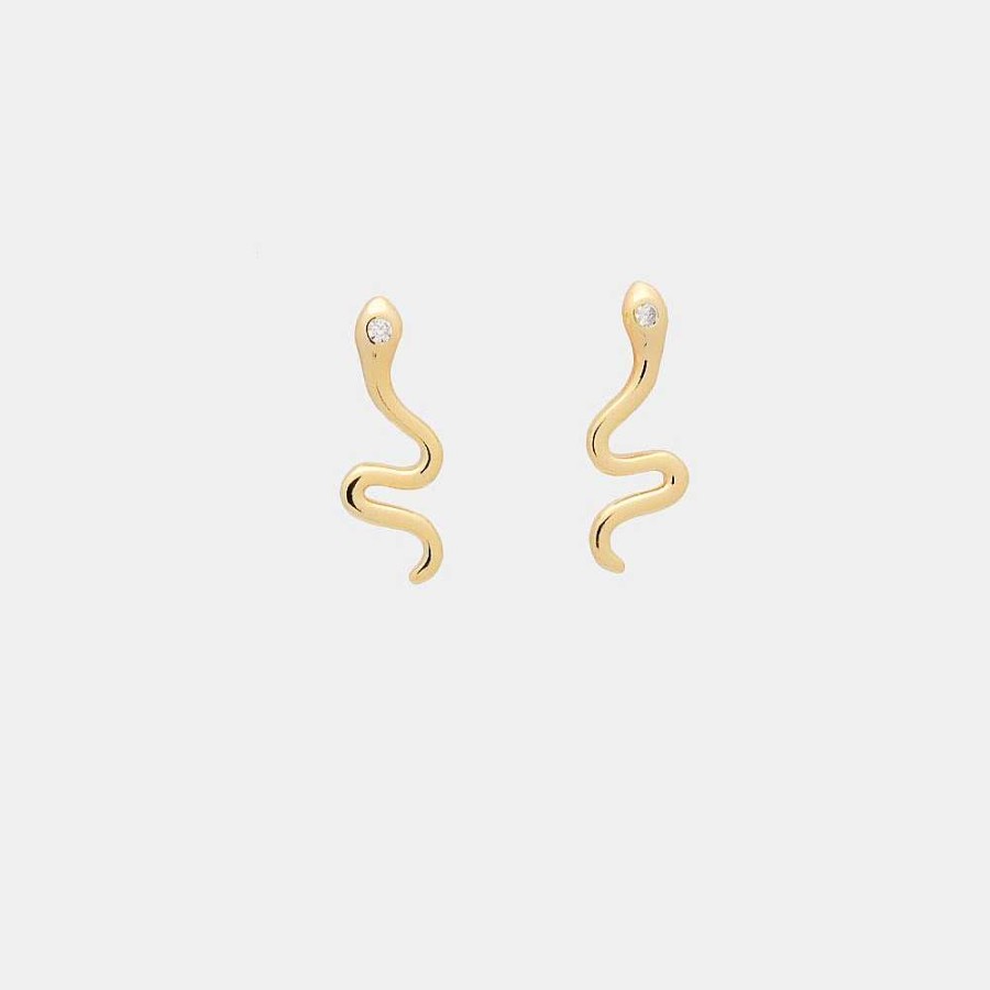 Pendientes Brillo | Pendientes Plata Hebi Oro