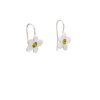 Pendientes Brillo | Pendientes Plata Hippie Flor Color Olivina