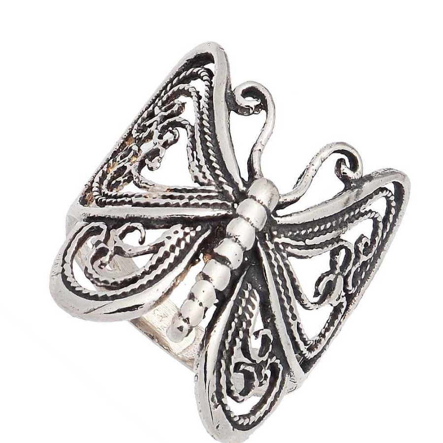 Anillos Brillo | Anillo De Plata Big Butterfly