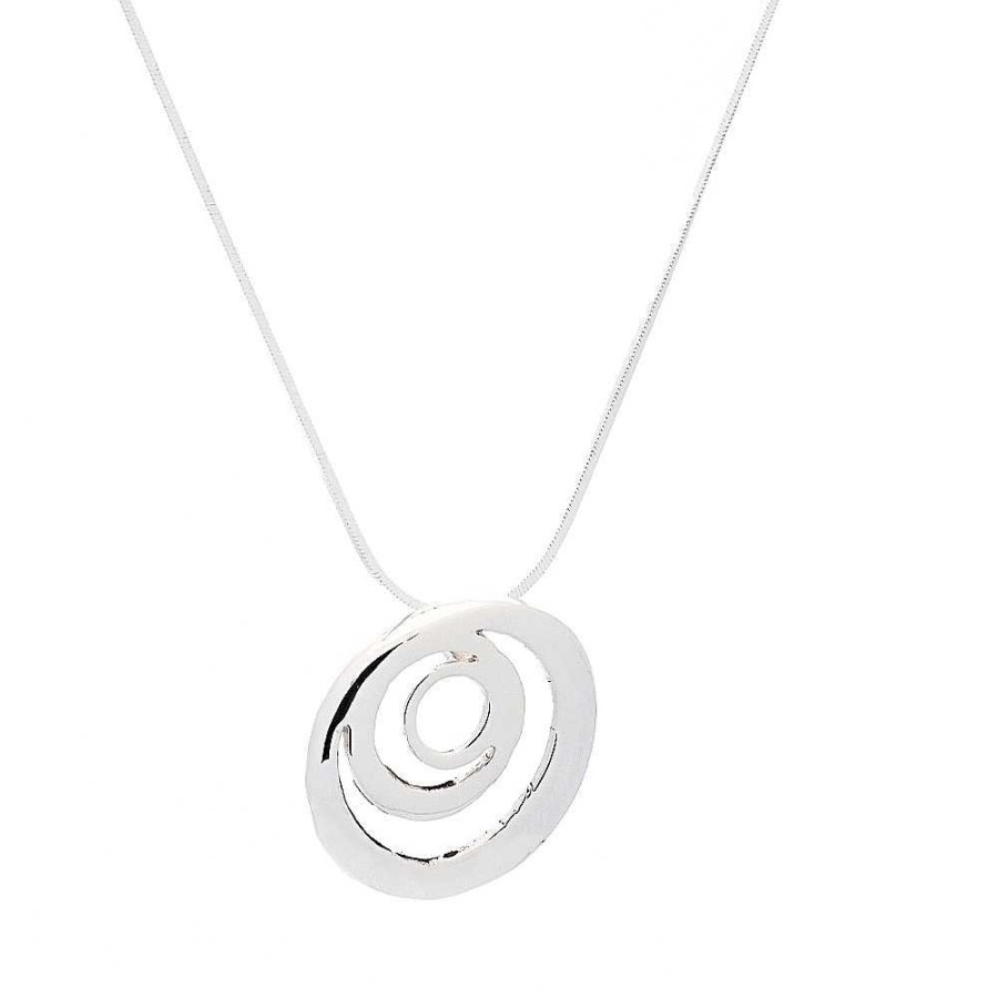 Collares Brillo | Colgante De Plata Con Cadena Espiral Cicl N