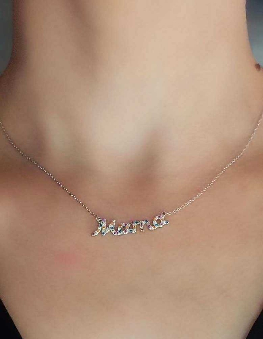 Collares Brillo | Gargantilla Plata Y Circonitas Mam