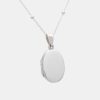 Colgantes Brillo | Colgante Plata Guardapelo Oval Plano 1