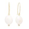 Pendientes Brillo | Pendientes De Plata Hook Pearl Dorado