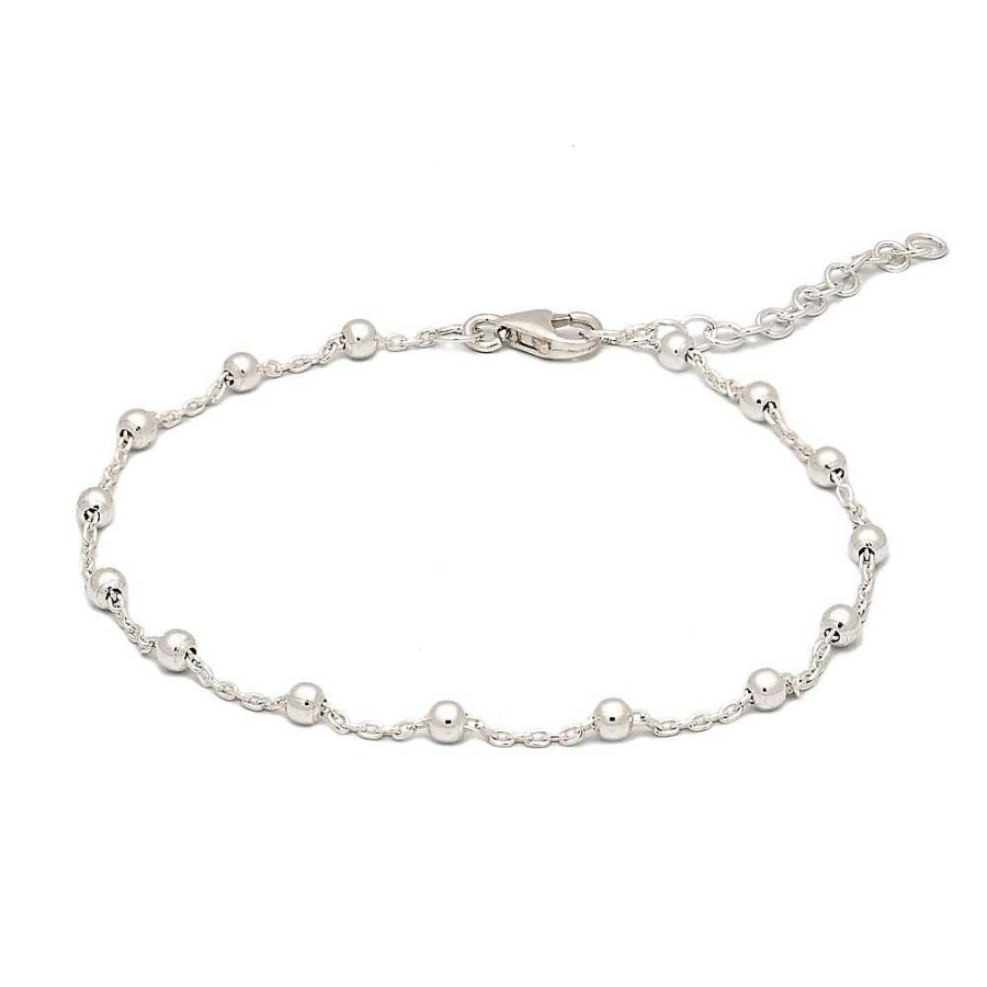 Pulseras Brillo | Pulsera De Plata Bolitas