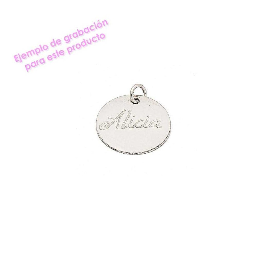 Collares Brillo | Colgante De Plata Charms Chapita 16Mm