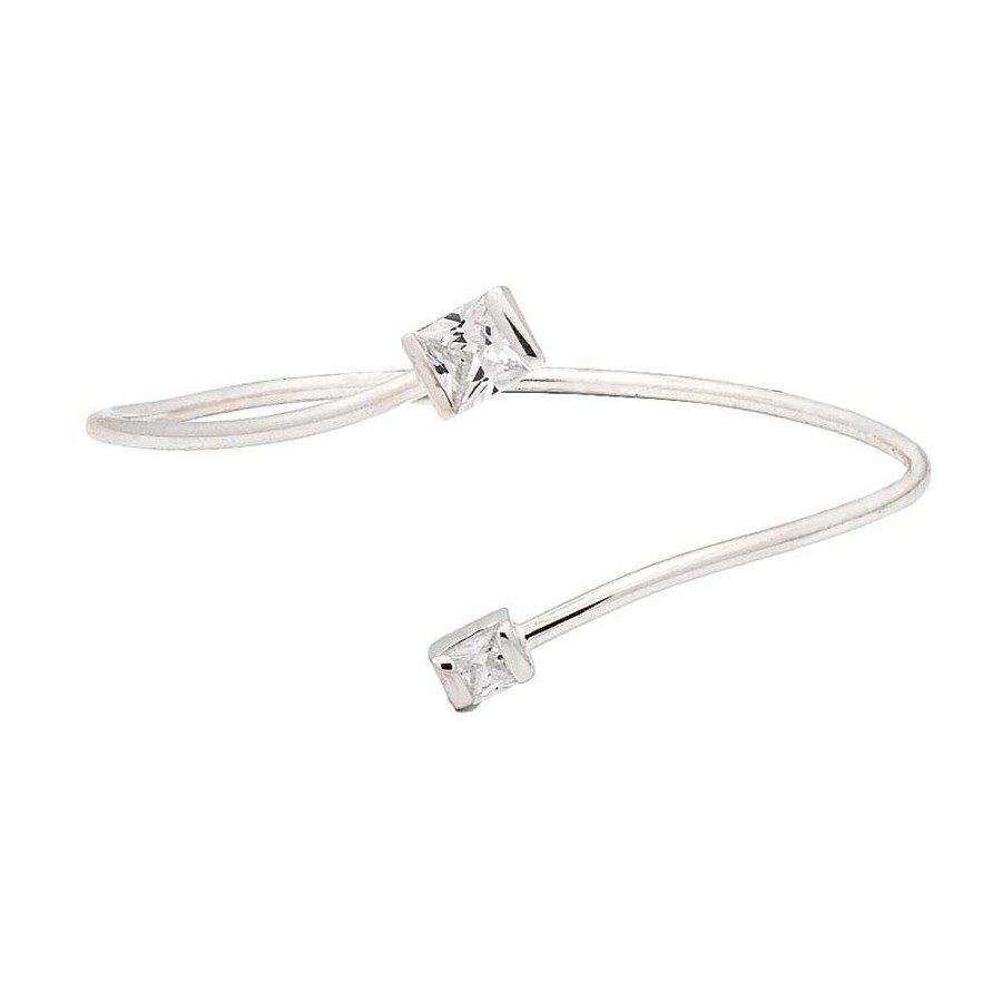 Pulseras Brillo | Pulsera Plata Anna Color Blanco