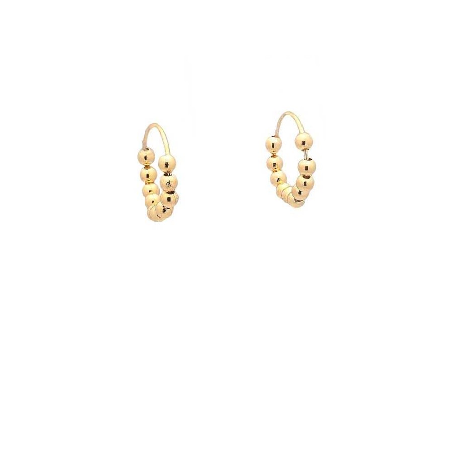 Pendientes Brillo | Aros Plata Chapada Litle Balls10