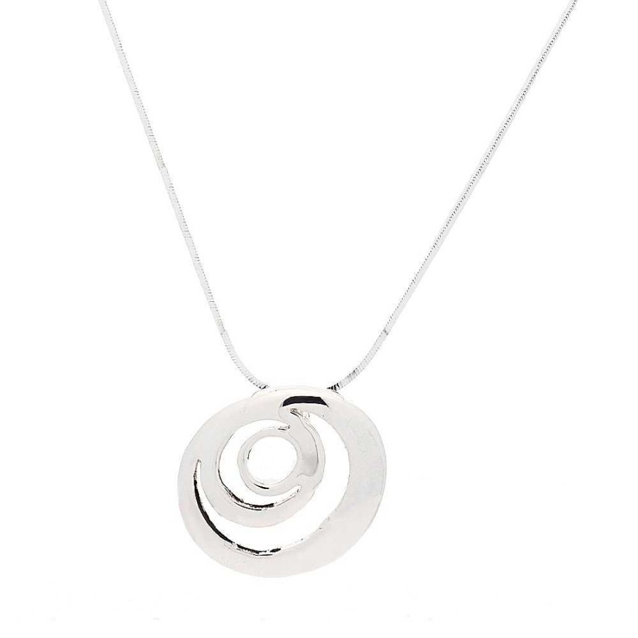 Collares Brillo | Colgante De Plata Con Cadena Espiral Cicl N