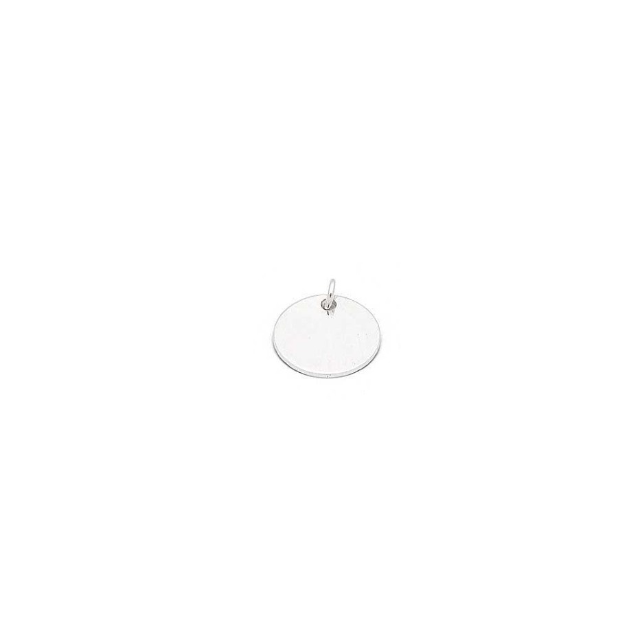 Collares Brillo | Colgante De Plata Charms Chapita 14Mm