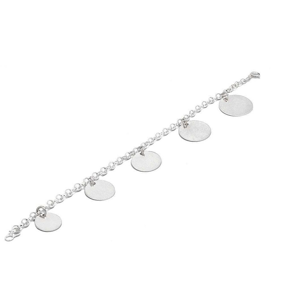 Collares Brillo | Colgante De Plata Charms Chapita 12Mm