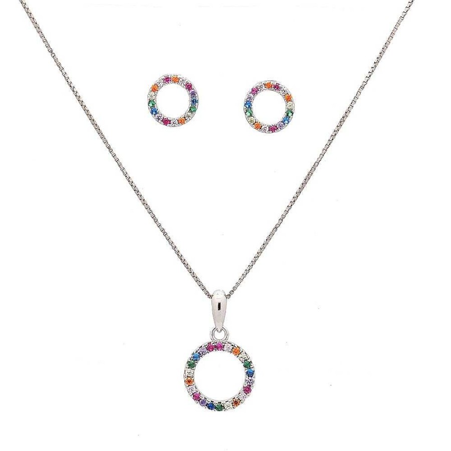 Conjuntos Brillo | Conjunto Plata Karmel Multi