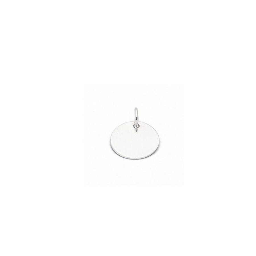 Collares Brillo | Colgante De Plata Charms Chapita 12Mm