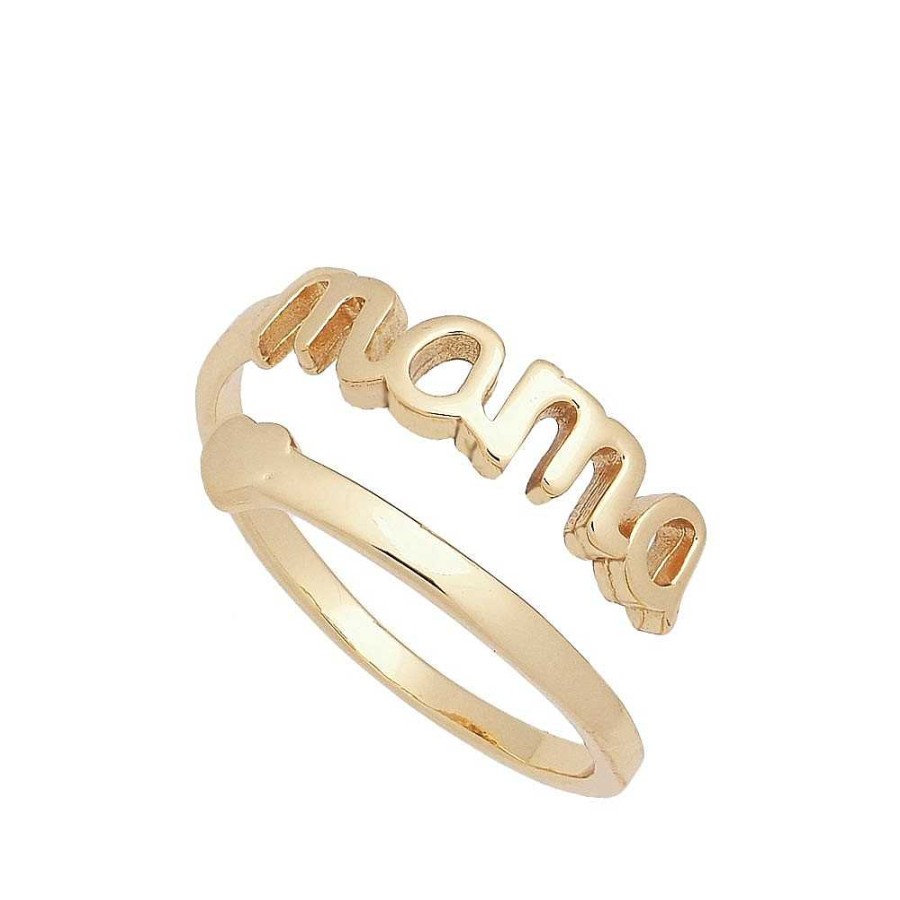 Anillos Brillo | Anillo Plata Mama Mia Dorado