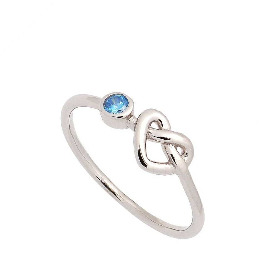 Anillos Brillo | Anillo De Plata Blue Heart