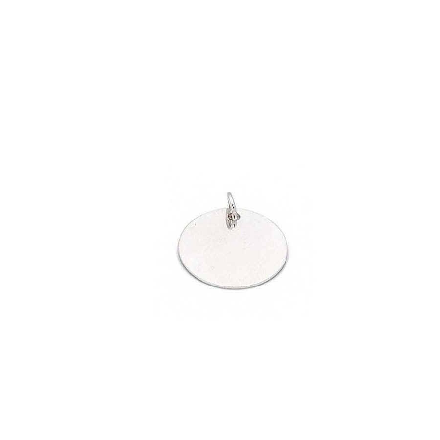 Collares Brillo | Colgante De Plata Charms Chapita 18Mm