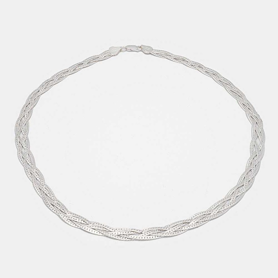 Collares Brillo | Gargantilla Plata Magic Trenzada